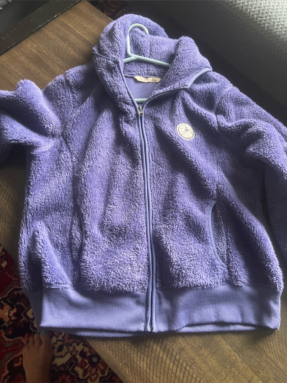Old Navy Purple Teddy Zip-Up Hoodie